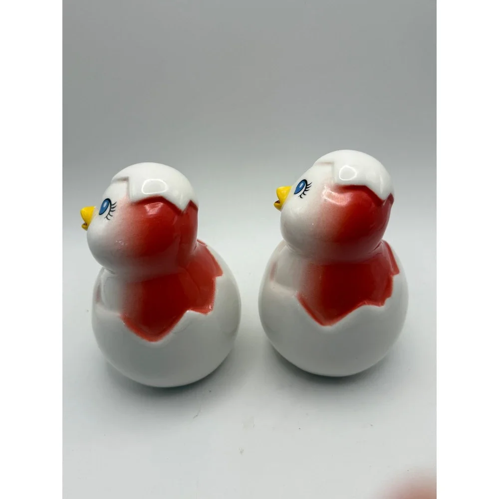 Target Ceramic Hatching Chick Easter Spring Decorative Figurines Set of 2 Red